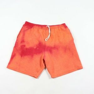 Vintage Jerzees Acid Bleach Wash Dad Shorts Orange